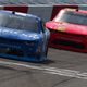Kyle Larson leads Justin Allgaier before winning the NASCAR Xfinity Series race under caution at Richmond International Raceway on Saturday. Photo credit: Jared C. Tilton/Getty Images